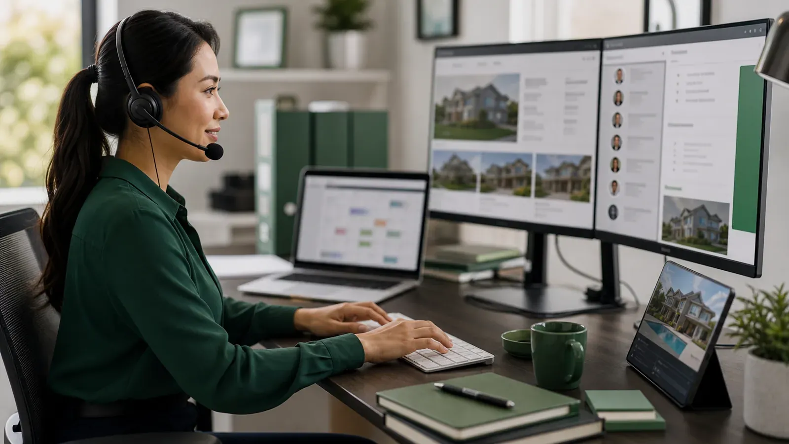 Realtor on a video call onboarding a new virtual assistant
